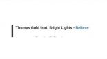 Thomas Gold feat Bright Lights - Believe (Pancho Dj Remix)